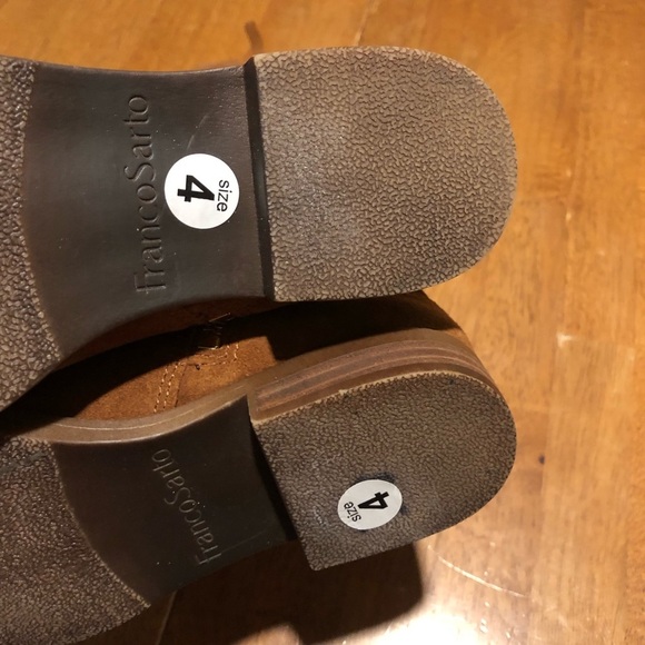 Franco Sarto Suede Caydee Wide Calf Brown Boots 4 - Picture 13 of 16